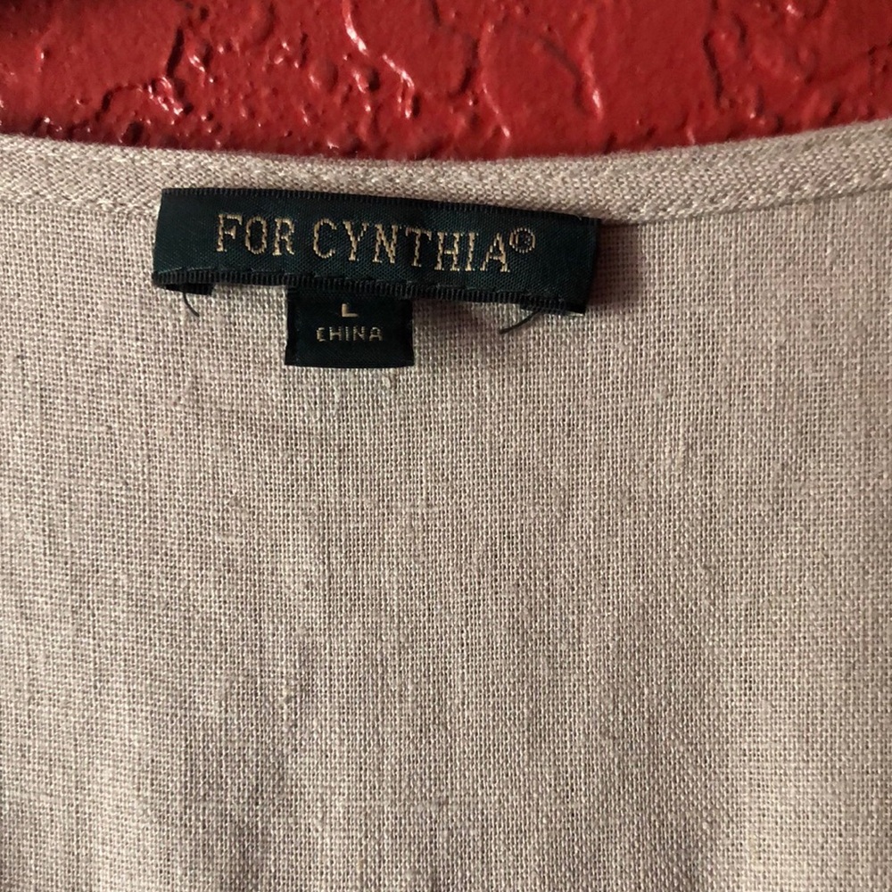 For Cynthia Cream Textured Top - Picture 3 of 6